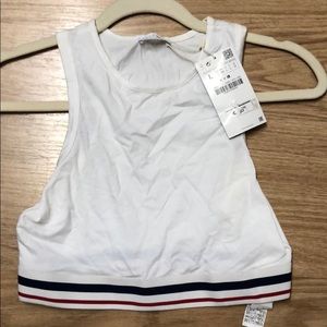 White Sports Bra/Crop Top